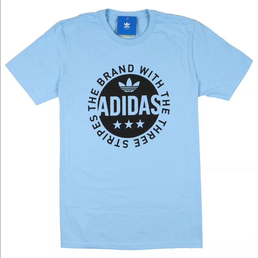 Adidas Men’s Circle‎ Star Logo T-Shirt Clear Blue